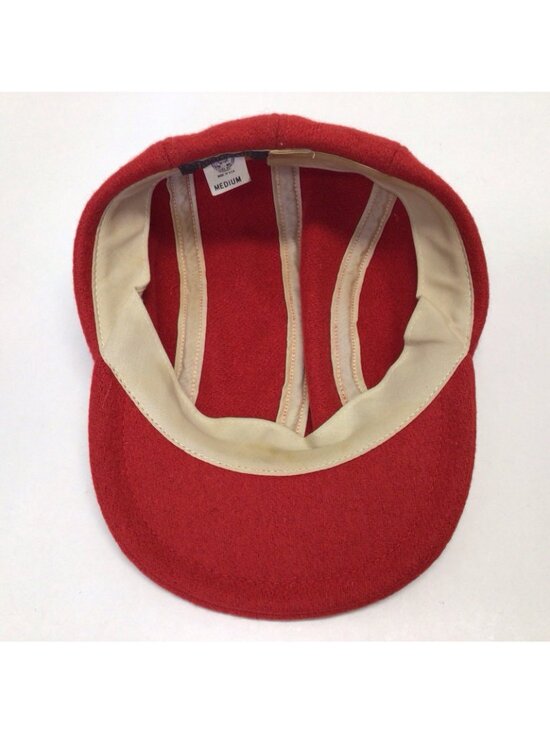 Vintage J. Crew Red Wool Baseball Cap Sz Medium Made In USA Unisex Classic Soft main image 9
